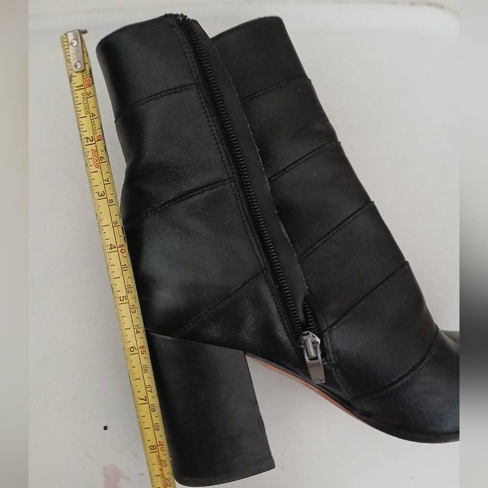 Black Leather Ankle Boots - Picture 12 of 15